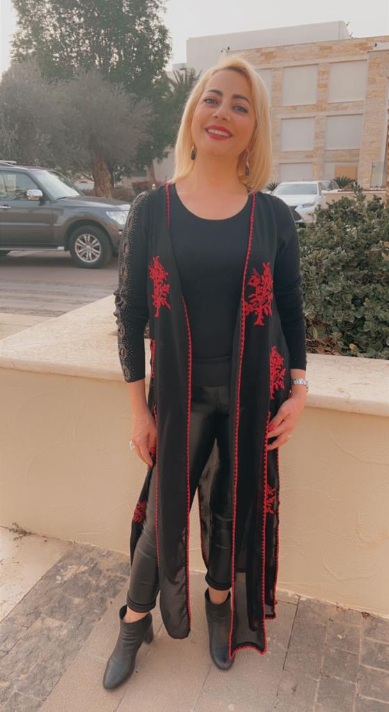 Sheer Black Embroidered Kimono with Red Accents